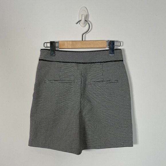 Zara Mini Black White Gingham Chequer Plaid Shorts Sz XS - Picture 2 of 6